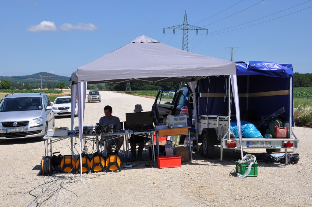 View of the test station used for data acquisition