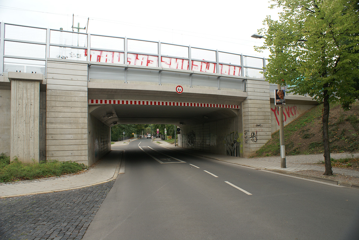 Puschkinstraße, view from the north