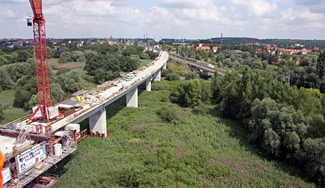 Vor-Kopf-Bauverfahren, Blick Richtung Norden