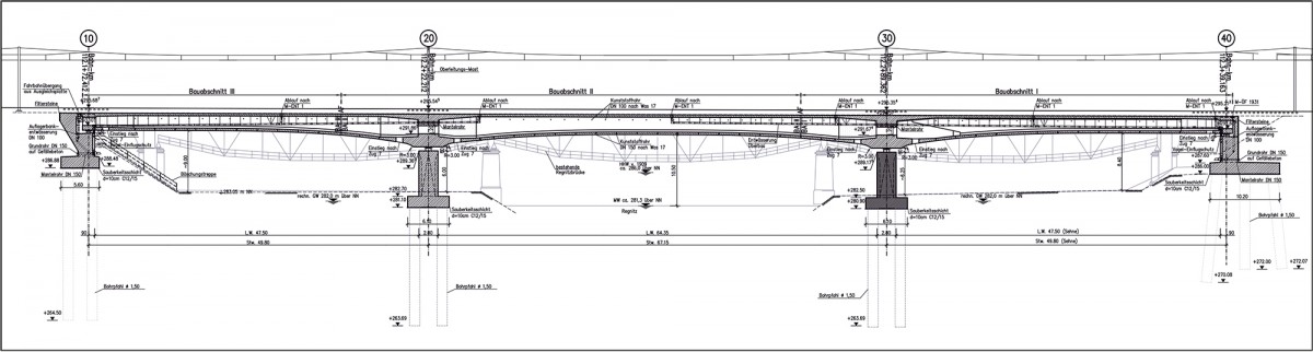 Regnitztalbrücke Längsschnitt