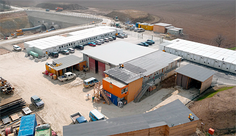 Baustelleneinrichtung Verwaltungseinheiten und Werkstätten