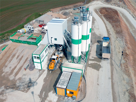 Baustelleneinrichtung Betonmischanlage