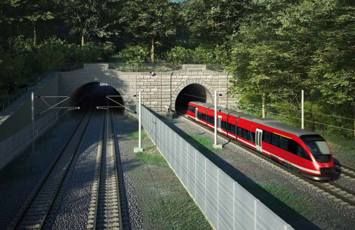 Burgbergtunnel 3D-Darstellung