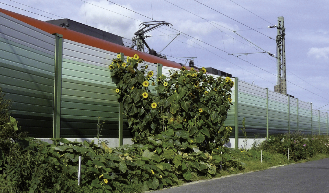 Muster einer Schallschutzwand