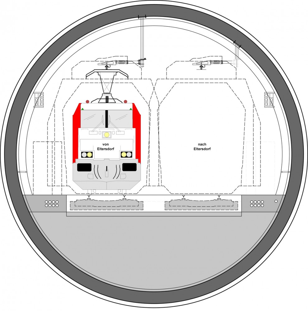 Querschnitt bergmännische Bauweise