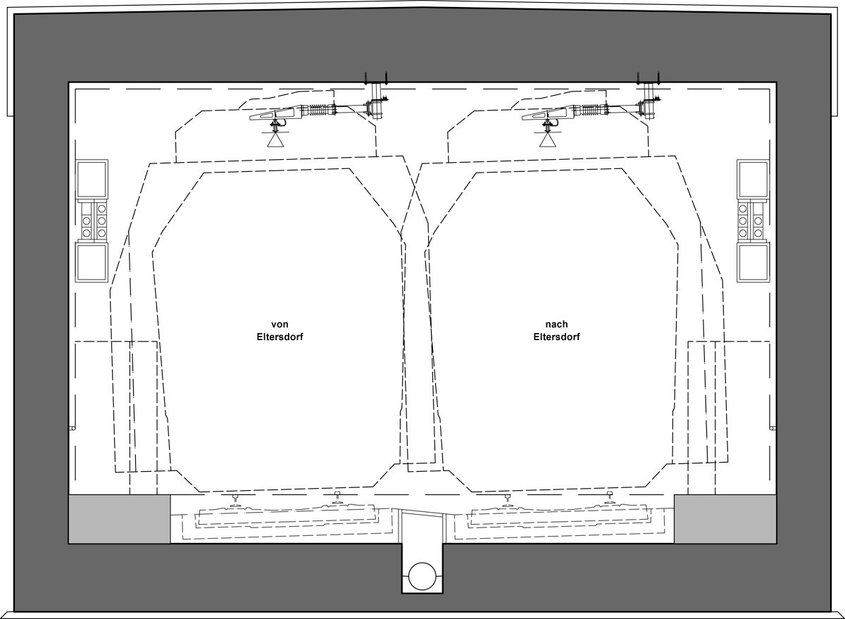 Tunnelquerschnitt in offener Bauweise